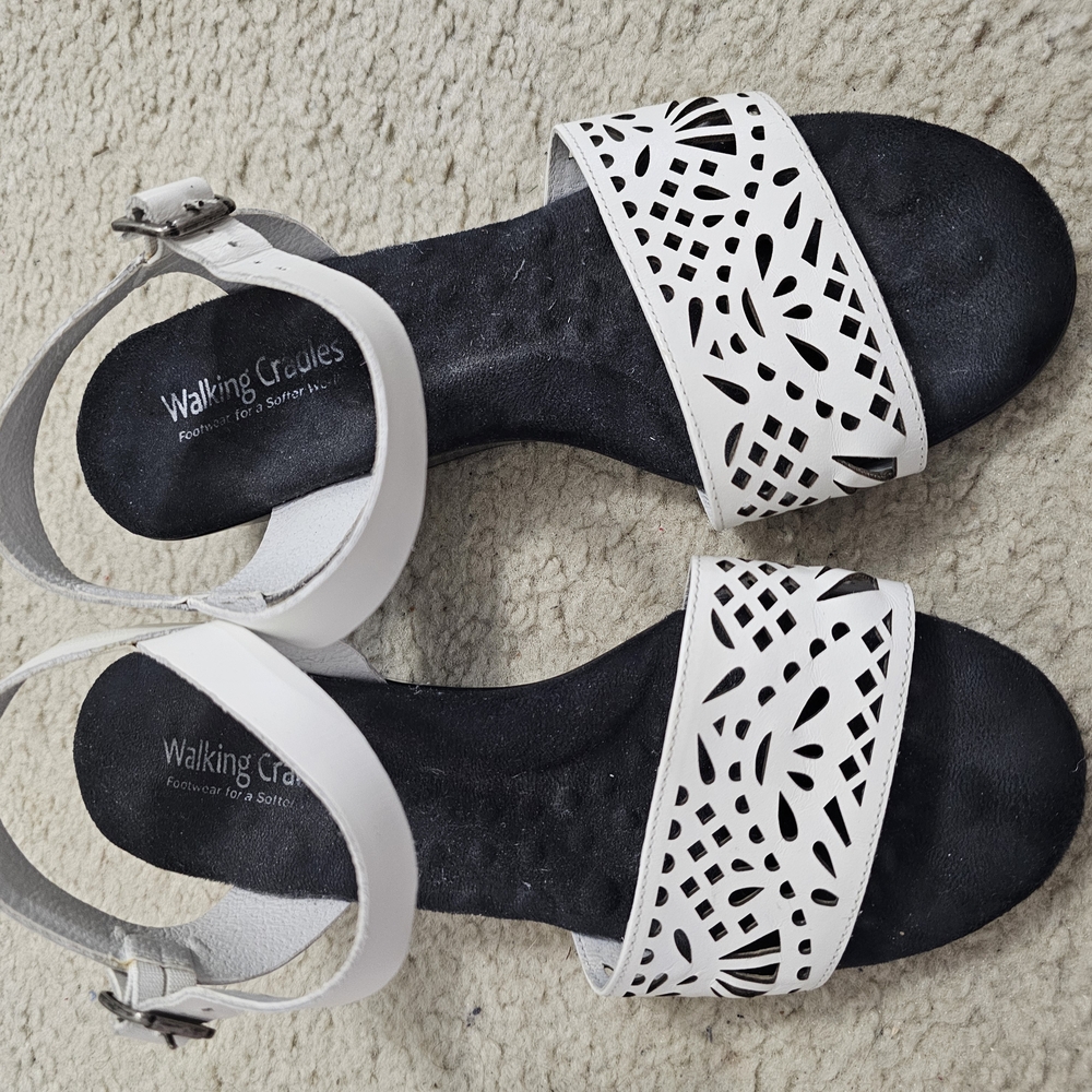 Walking Cradles Women's White Sandals